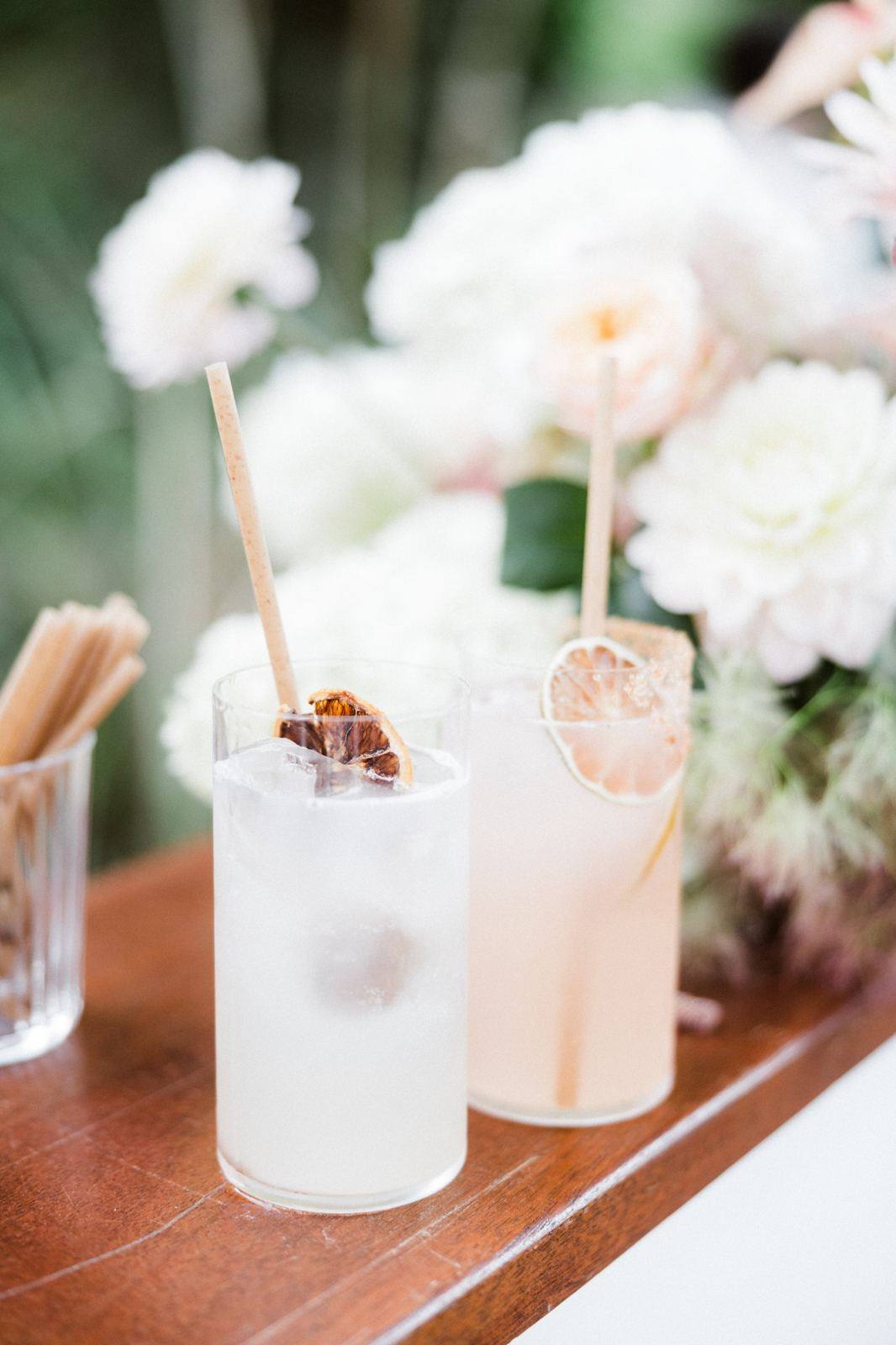 Cocktails at the wedding reception
