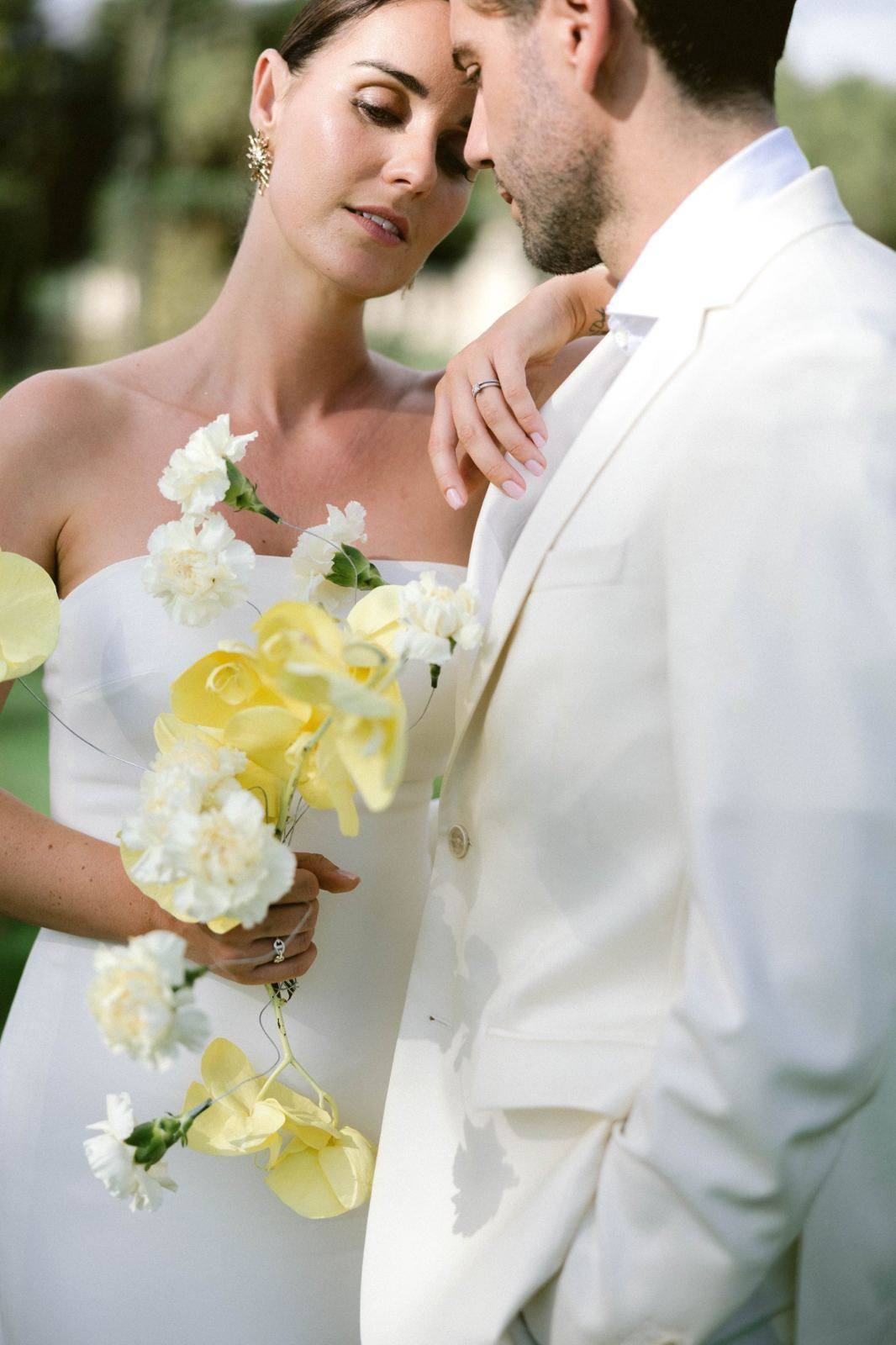 Yellow wedding bouquet